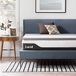 LUCID Memory Foam Matrastopper 150x200cm met bamboehoutskool, 5 cm dikke matrasoplegger