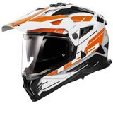 LS2 MX702 Pioneer II Namib Adventure Helm - Wit/Oranje