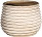 Ideas 4 Seasons Bloempot/plantenpot Rise - ribbel - creme wit - voor kamerplant - D14 x H10 cm