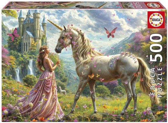 Educa - Puzzel - Feeën, Unicorns en Vlinders - 500 stukjes - Legpuzzel