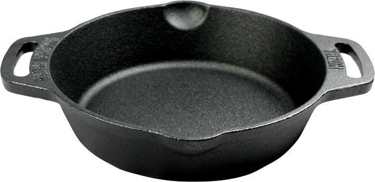 Valhal Outdoor gietijzeren Skillet 20cm, 2 handvaten VH20H