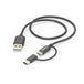 Hama 00201533 USB 2.0 A naar Micro-USB B kabel, 1 m, Zwart