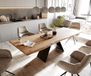 DELIFE Eettafel Edge 260x100 cm Acacia Natuur V-frame vlak staal zwart