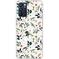 Oppo Bedrukt siliconen hoesje compatibel met Oppo Reno 6 5G Flowers