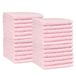 Amazon Basics 24 stuks washandjes katoen washandjes bloemen roze