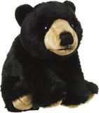 Nature Planet Pluche beer - knuffel beer - zwart - 22 cm