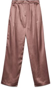 Vero Moda VMSESIL Pantalon Wide Leg Fit High Waist Bordeaux Polyester Broek