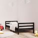 Maison Exclusive - Cadre de lit sans matelas noir 75x190 cm bois de pin massif