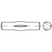 TOOLCRAFT TO-5438154 Geleidepen met middenkerf 8 mm Staal 100 stuk(s)