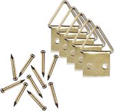 Rayher hobby materialen Ophangsysteem 50x stuks schildersdoeken haakjes messing schilderijhaakjes