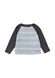 s.Oliver Shirt lichtblauw / donkergrijs / rood / wit