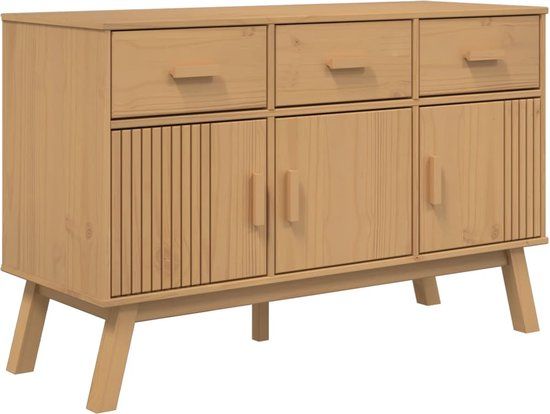 vidaXL OLDEN Dressoir - 114x43x73,5 cm - Massief Grenenhout - Bruin