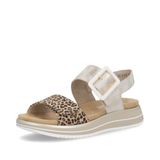 Remonte Dames Plateau Sandalen met Leopard Print - Maat 39 - Multicolor