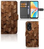 B2Ctelecom Étui style livre pour OPPO Reno8 T 5G Wooden Cubes