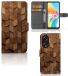 B2Ctelecom Étui style livre pour OPPO Reno8 T 5G Wooden Cubes