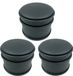 Svenska Living Arrêt de porte - 3x - rond - noir mat - 10 x 8 cm - 1 kg