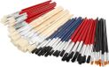 Creativ Company Kwastenset | YellowLine kwasten | Verfkwasten set | Verniskwasten, ronde kwasten en aquarelkwasten | 60 stuks
