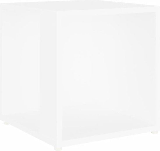 vidaXL Bijzettafel 33x33x34,5 cm bewerkt hout wit
