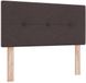 vidaXL - LED - Hoofdbord - met - LED-stripverlichting - Donkerbruin - 100 cm - Stof