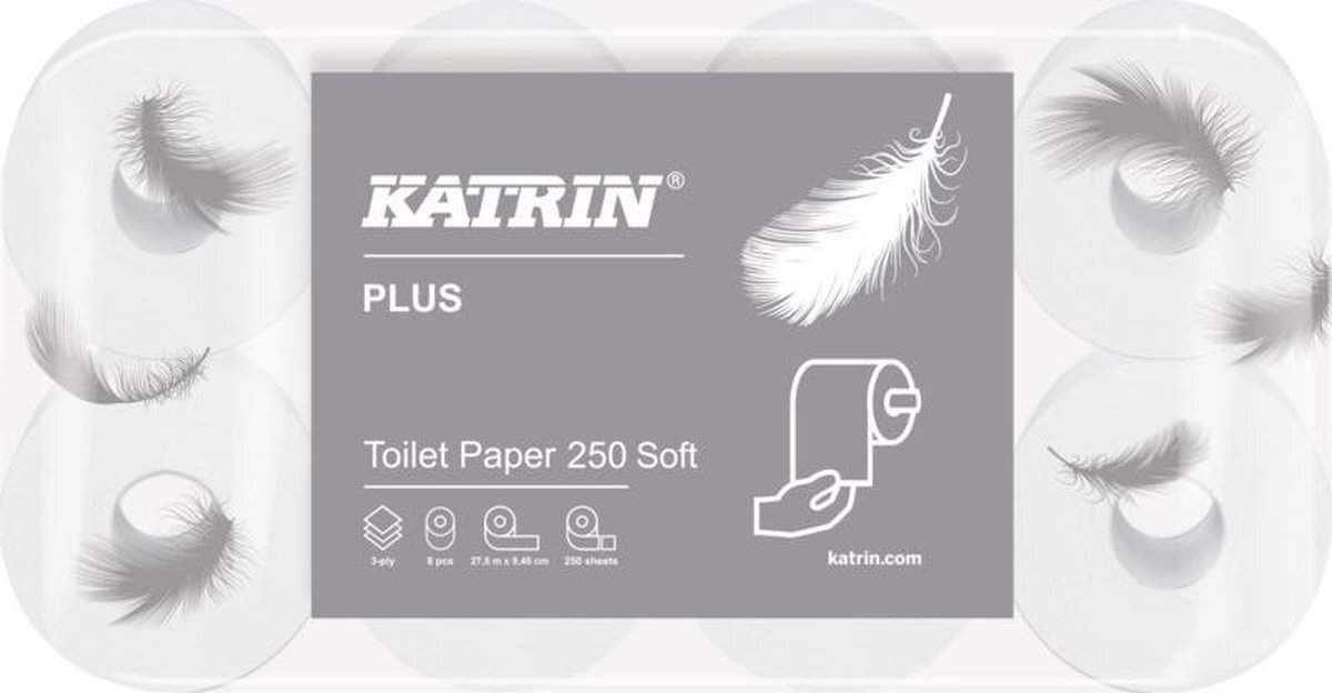 Katrin Toiletpapier 11711 Plus 250 3laags 72rollen