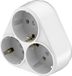 BES LED Stopcontact Splitter - Verdeelstekker - 3 Stopcontacten - Randaarde - Wit