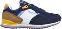Pepe Jeans London Life B marineblauwe lage sneakers voor kinderen