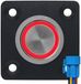 ProRide Interrupteur à pression en métal Panneau encastrable 12V ON-OFF - 22mm - avec câble de connexion - 12V/24V - Indicateur LED Rouge