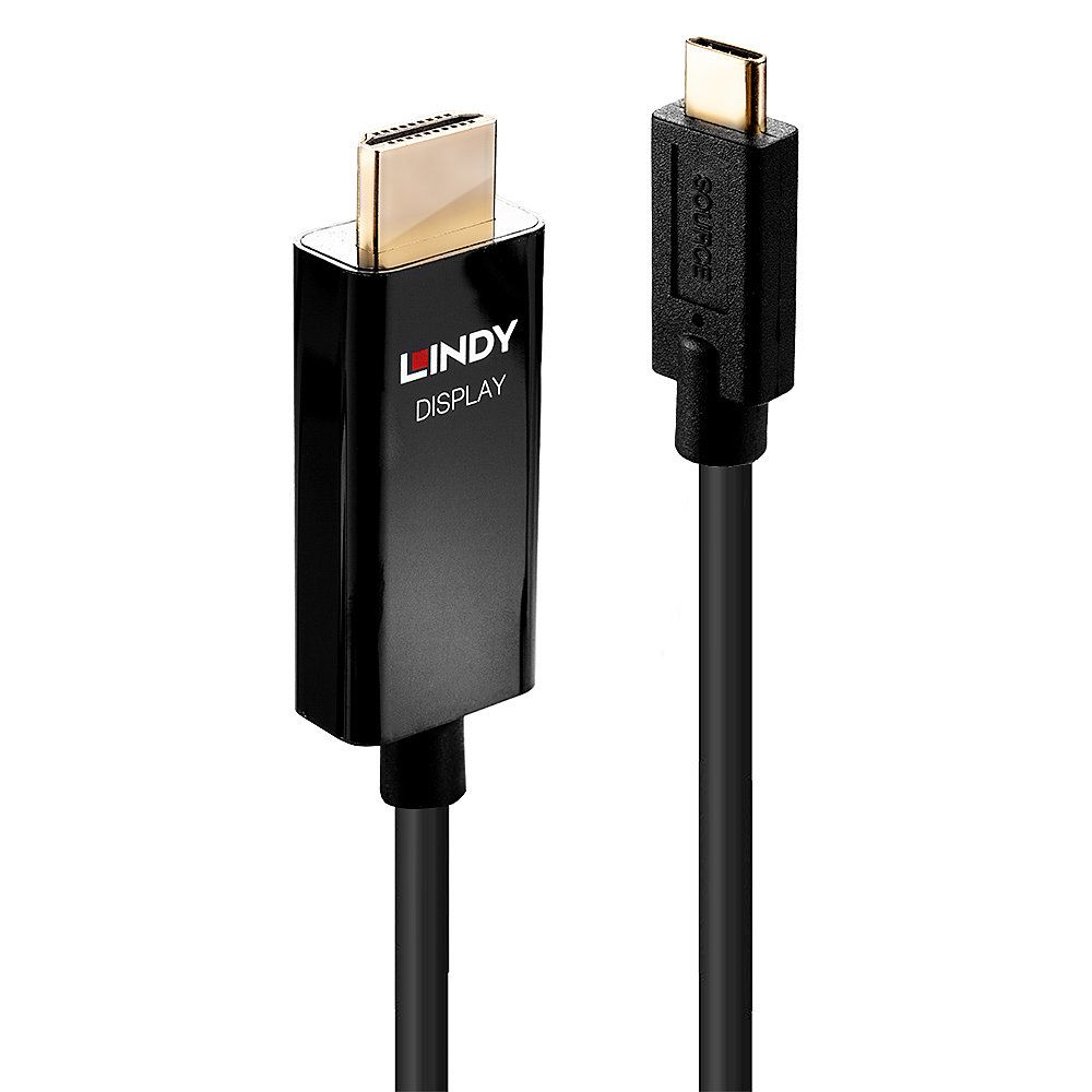 Lindy USB-C naar HDMI Adapterkabel - 1m - Zwart