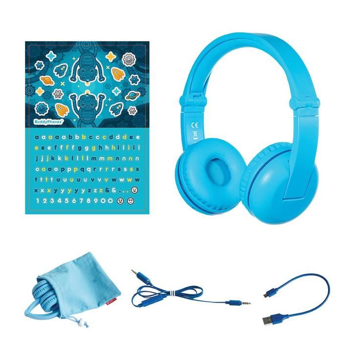 BuddyPhones Play - Draadloze Hoofdband Headset - Blauw