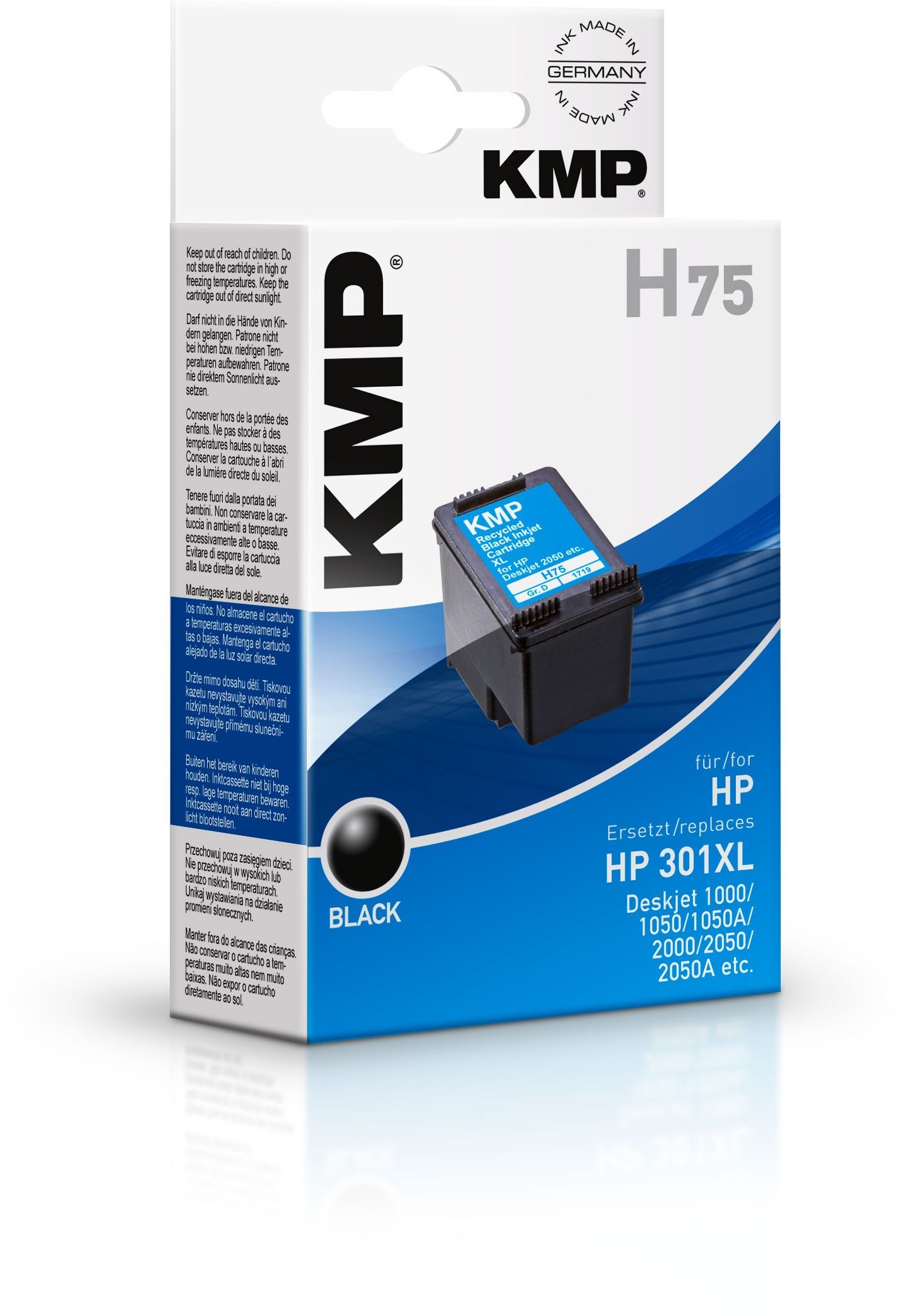 KMP H75 - Zwart - Inktcartridge - 8 ml