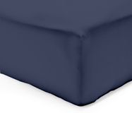 VISION Hoeslaken - 200x200cm - Marine Blauw - 100% Katoen