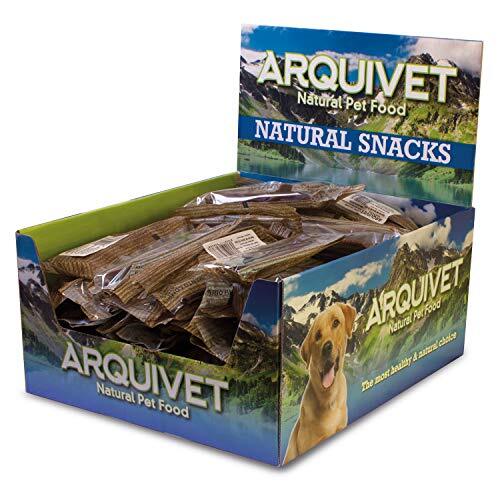 Arquivet ARQUIVET Nervio de Toro 12 cm, complete box, 75 stuks, intrekbaar, natuurlijke snacks voor honden, spaarpot, lekkernijen, beloningen, onderscheidingen en snoep voor honden