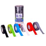 PVC-isolatietape, 19 mm x 20 m, 600 V, vochtbestendig, ideaal voor elektrische isolatie en kabelbescherming.