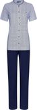 Pastunette Katoenen grafische pyjama - Blauw - Maat - 38