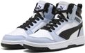 PUMA Rebound V6 Mid Jr Unisex Sneakers - PUMA White-Snow Mountain Blue-PUMA Black