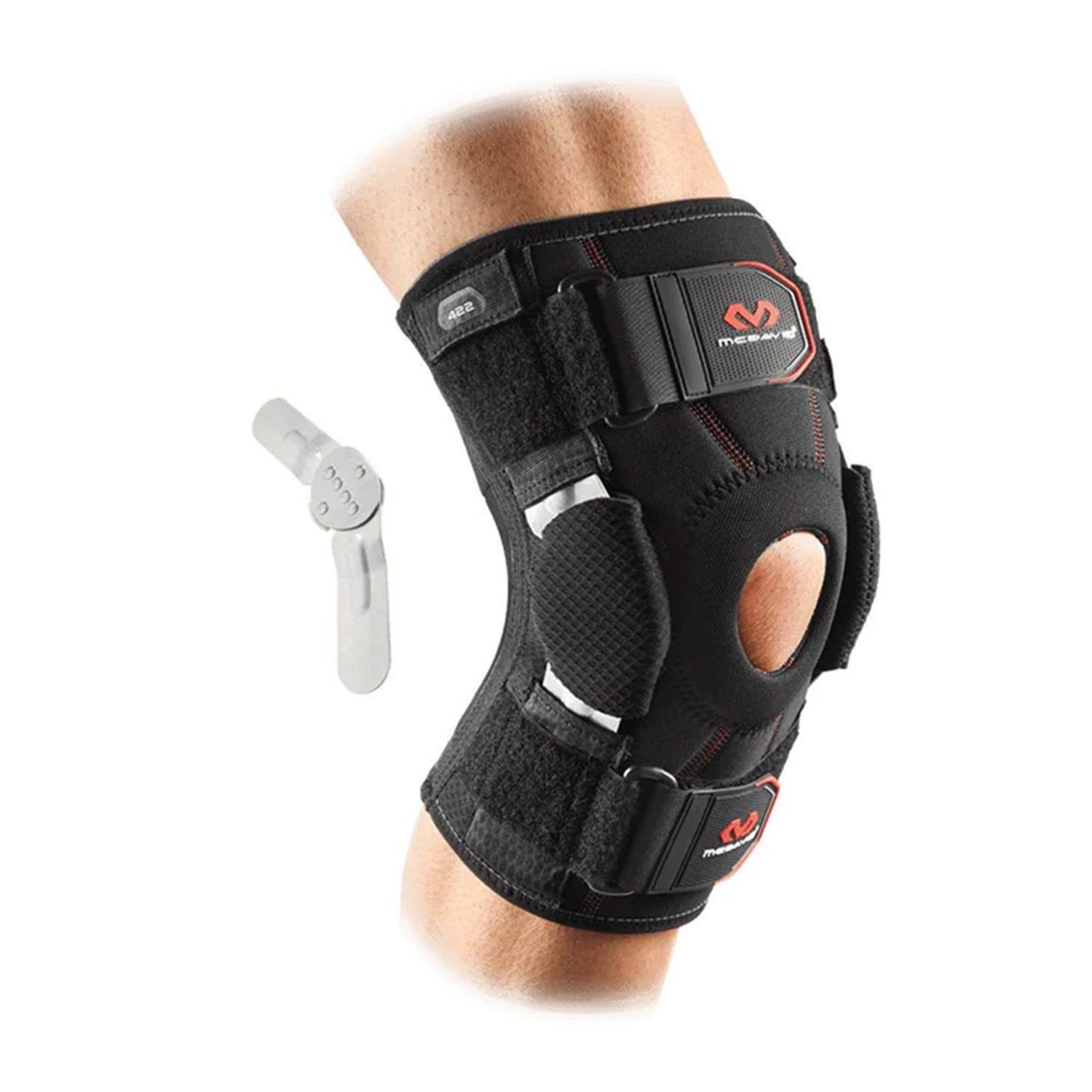 McDavid Kniebandage met scharnier en 2 schijven Zwart XL