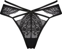 Hunkemöller Dames Lingerie String Wera - Zwart - maat L