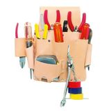 Custom Leathercraft CLC W500 Elektricien Gereedschapstas, Heavy Duty, 8-Pocket, Tan