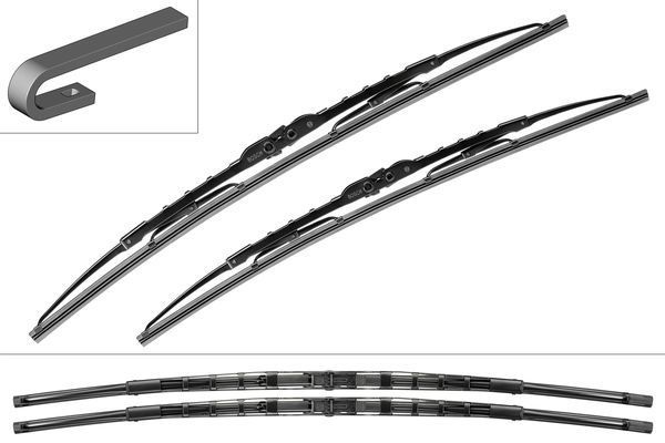 Ruitenwissers Twin 532 - 700/700 mm - Wisserbladen set