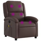 VidaXL Massagestoel, verstelbaar, kunstleer, bruin