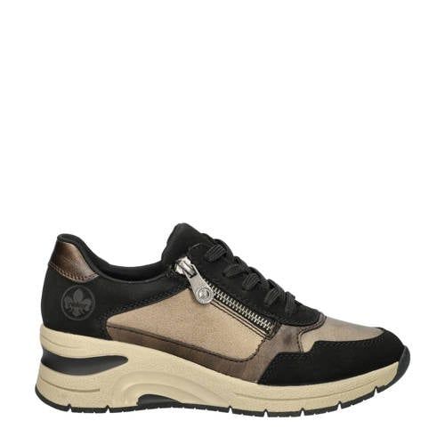Rieker Sneakers Zwart/Beige
