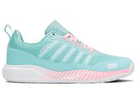 K-Swiss Ultra Court Padel tennisschoenen voor dames, Zacht Neon Blauw Wit Neon Bubble Gum, 37.5 EU