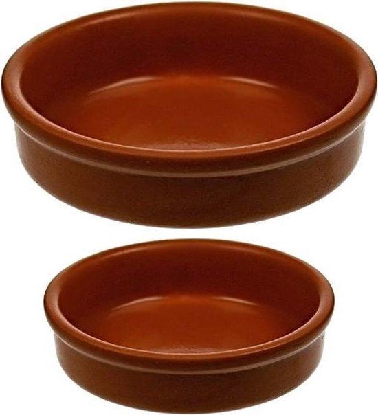 Set van 8 - Creme Brulee of Tapas Bakjes - Steen - Mix - Vaatwasserbestendig