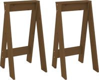 vidaXL - Krukken - 2 st - 40x40x75 cm - massief grenenhout - honingbruin
