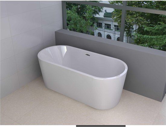 Wiesbaden Libero Vrijstaand Ligbad - 178 x 80 cm - Acryl - Wit