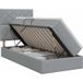 Maison Exclusive - Lit coffre exclusif avec matelas, couleur gris clair, dimensions 100 x 200 cm, revêtement en tissu