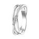 Lucardi Dames Ring mat/glans met zirkonia - Ring - Echt Zilver - Zilverkleurig