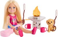 Barbie Chelsea pop Outdoor Avontuur met hond en camping accessoires