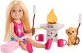 Barbie Chelsea pop Outdoor Avontuur met hond en camping accessoires