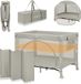 Lionelo Laura - Compact 3 in 1 Campingbedje, Box & Babybed - Compact Reisbedje voor Baby 0-36 Maanden – 2 Matrashoogtes – T25 Schuimmatras – Wielen met Rem – Mesh Zijpanelen & Zijdeur – Opvouwbaar – Inclusief Draagtas & Opbergvak